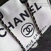 Fancybags Chanel White Canvas Large Deauville Shopping Bag A68046 VS08728 - 6