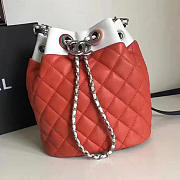 Fancybags Chanel Small Drawstring Bag in Red Lambskin and Resin A93730 VS04392 - 1