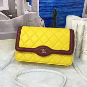Fancybags Chanel Lambskin Mini Chain Purse Light Yellow A81023 VS09302 - 1