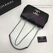 Fancybags Chanel Grained Calfskin Chevron Flap Bag Black A93774 VS05263 - 2