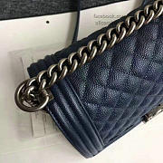 Fancybags Chanel Blue Quilted Caviar Medium Boy Bag 180301 VS04423 - 5
