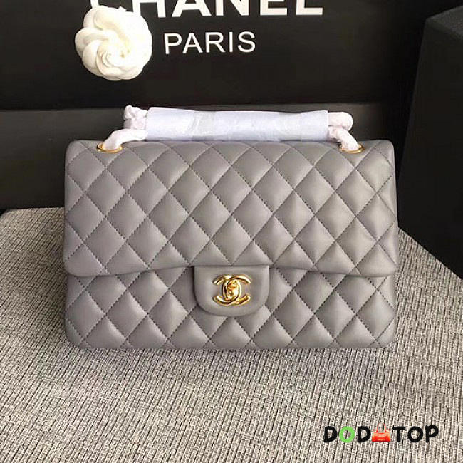 Fancybags Classic Chanel Lambskin Flap Shoulder Bag Grey A01112 VS00884 - 1