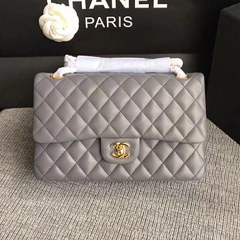 Fancybags Classic Chanel Lambskin Flap Shoulder Bag Grey A01112 VS00884