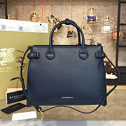 Burberry The Medium Banner in Vintage Check and Leather Blue - 1