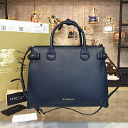 Burberry The Medium Banner in Vintage Check and Leather Blue - 2