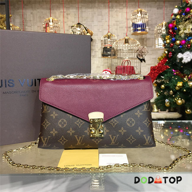 Fancybags Louis vuitton original monogram canvas pallas chain bag M41200 burgundy - 1