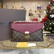 Fancybags Louis vuitton original monogram canvas pallas chain bag M41200 burgundy - 1