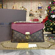 Fancybags Louis vuitton original monogram canvas pallas chain bag M41200 burgundy - 2