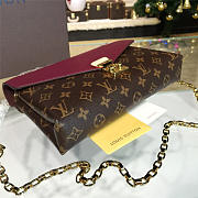 Fancybags Louis vuitton original monogram canvas pallas chain bag M41200 burgundy - 5