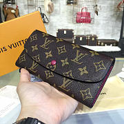 Fancybags Louis Vuitton monogram canvas emilie wallet m60697 burgundy - 1