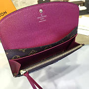 Fancybags Louis Vuitton monogram canvas emilie wallet m60697 burgundy - 2