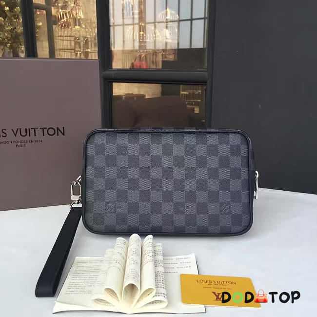 Fancybags Louis vuitton damier ebene kasai clutch  black - 1