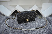 Fancybags CHANEL 1112 Black Size 20cm Lambskin Leather Flap Bag With Gold / Silver Hardware - 6
