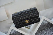 Fancybags CHANEL 1112 Black Size 20cm Lambskin Leather Flap Bag With Gold / Silver Hardware - 4