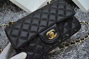 Fancybags CHANEL 1112 Black Size 20cm Lambskin Leather Flap Bag With Gold / Silver Hardware - 3