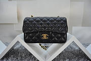Fancybags CHANEL 1112 Black Size 20cm Lambskin Leather Flap Bag With Gold / Silver Hardware - 2