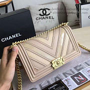 Fancybags Chanel Chevron Medium Boy Bag Beige A67086 VS03308 - 5