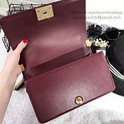 Fancybags Designer Chanel Chevron Medium Boy Bag Burgundy A67086 VS06664 - 4