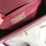 Fancybags Designer Chanel Chevron Medium Boy Bag Burgundy A67086 VS06664 - 2