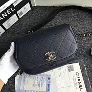 Fancybags Chanel Grained Calfskin Shoulder Bag Blue A92949 VS09430 - 3