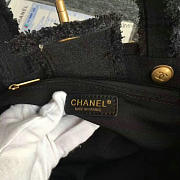 Fancybags Chanel Black Canvas Patchwork Chevron Large Shopping Bag 260302 VS02391 - 5