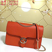 Fancybags Gucci GG Flap Shoulder Bag On Chain Orange 510303 - 1