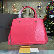 Fancybags Louis vuitton original vernis leather montaigne mm M50400 red - 4