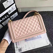 Fancybags Chanel Lambskin Medium Boy Bag A67086 Pink 2017 VS02922 - 2