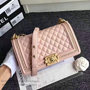 Fancybags Chanel Lambskin Medium Boy Bag A67086 Pink 2017 VS02922 - 6