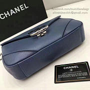 Fancybags Chanel Grained Calfskin Chevron Flap Bag Blue A93774 VS06701 - 4