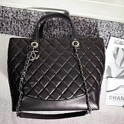 Fancybags Chanel Quilted Lambskin Shopping Tote Bag Black 260301 VS02839 - 1