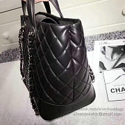 Fancybags Chanel Quilted Lambskin Shopping Tote Bag Black 260301 VS02839 - 5