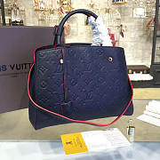 Fancybags Louis vuitton original monogram empreinte montaigne mm M41048 navy blue&red - 1