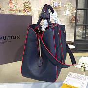 Fancybags Louis vuitton original monogram empreinte montaigne mm M41048 navy blue&red - 5