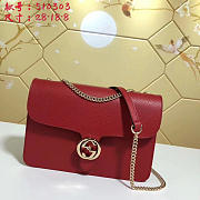 Fancybags Gucci GG Flap Shoulder Bag On Chain Red 510303 - 1