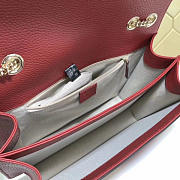 Fancybags Gucci GG Flap Shoulder Bag On Chain Red 510303 - 3