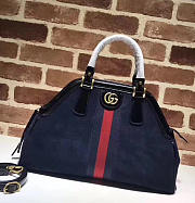 Fancybags GUCCI RE(BELLE) SUEDE MEDIUM TOP HANDLE BAG ‎516459 NAVY BLUE 2018 - 1