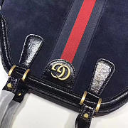 Fancybags GUCCI RE(BELLE) SUEDE MEDIUM TOP HANDLE BAG ‎516459 NAVY BLUE 2018 - 2