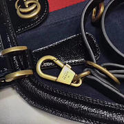 Fancybags GUCCI RE(BELLE) SUEDE MEDIUM TOP HANDLE BAG ‎516459 NAVY BLUE 2018 - 4