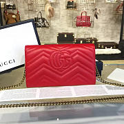 Fancybags Gucci GG Marmont Matelassé Leather Super Mini Bag, Red - 4