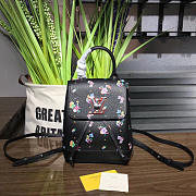 Fancybags louis vuitton original calfskin mini lockme backpack M54573 black flower - 1