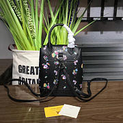 Fancybags louis vuitton original calfskin mini lockme backpack M54573 black flower - 3