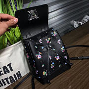 Fancybags louis vuitton original calfskin mini lockme backpack M54573 black flower - 5