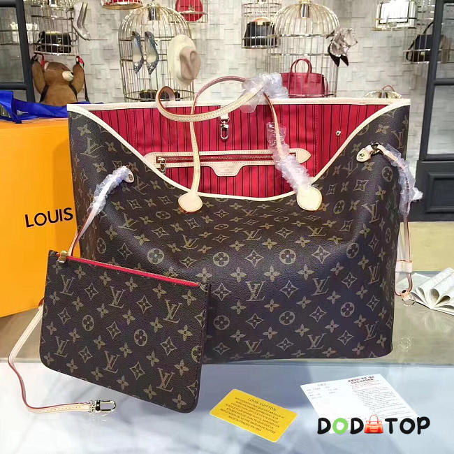 Fancybags Louis vuitton original monogram canvas neverfull gm red - 1