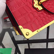 Fancybags Prada Red Crocodile and Leather Cahier Shoulder Bag 1BA045 - 5