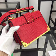 Fancybags Prada Red Crocodile and Leather Cahier Shoulder Bag 1BA045 - 2