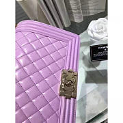 Fancybags Chanel Violet Quilted Lambskin Medium Boy Bag A67086 VS02341 - 4