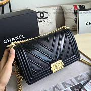 Fancybags Chanel Chevron Medium Boy Bag Black A67086 VS00849 - 3