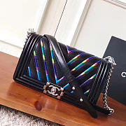 Fancybags Chanel Multicolor Chevron Medium Boy Bag Black A67086 VS08027 - 1