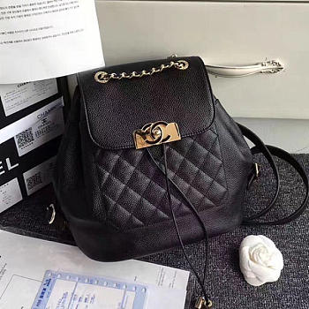 Fancybags Chanel Grained Calfskin Backpack Black A93749 VS08053